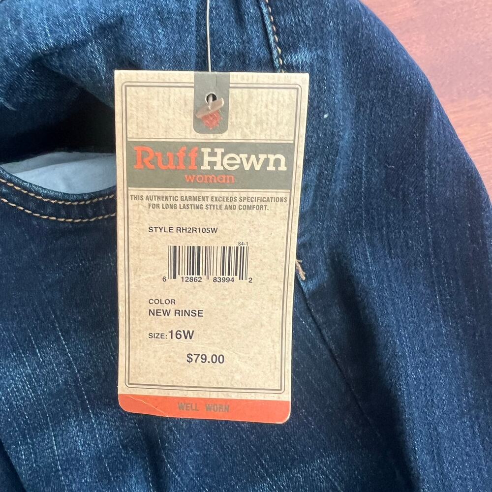 Ruff Hewn "Well Worn" Cotton Blend Stretch Classic Boot Cut Jeans 16W - Picture 7 of 9